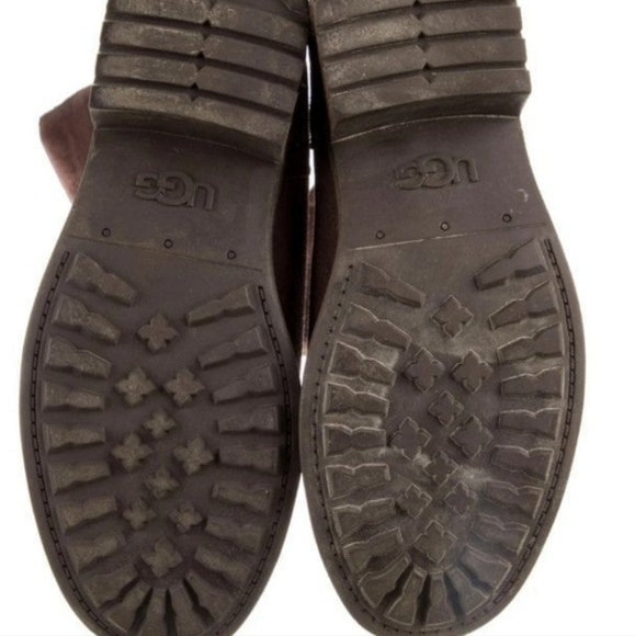 UGG Dark Brown Leather Tall Boots - Picture 5 of 7